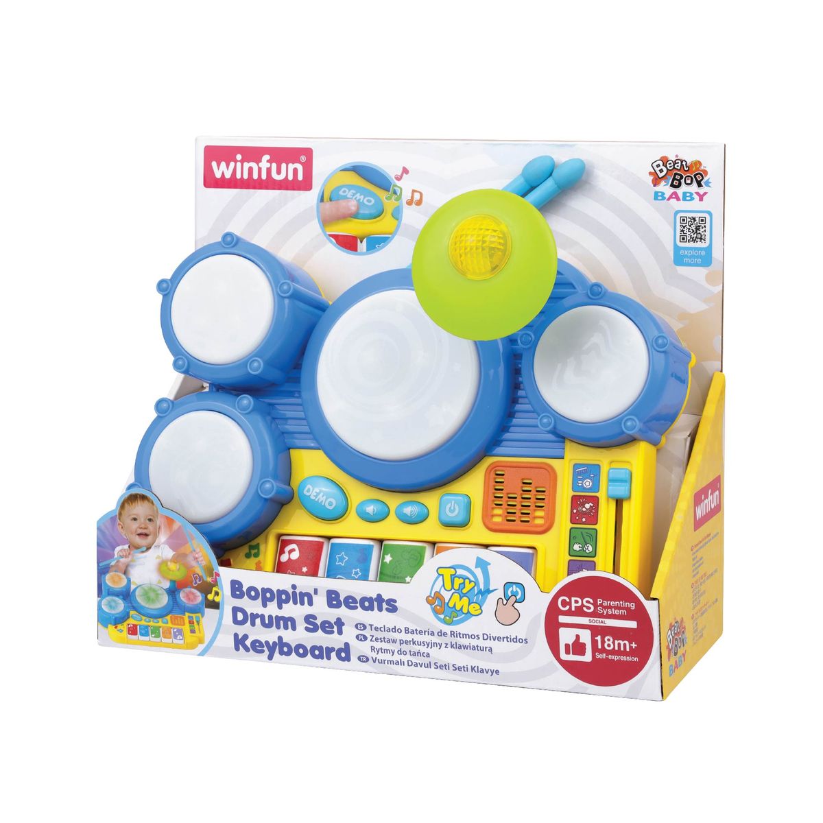WINFUN - TECLADO BATERIA DE RITMOS DIVERTIDOS