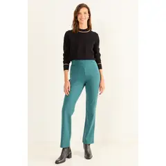 MA GRIFFE - Calza Recta Mujer Verde Oliva Magriffe