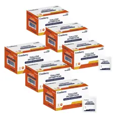 CRANBERRY - Pack 6 Cajas Toallitas Alcohol Isopropílico 70% 600 Unidades