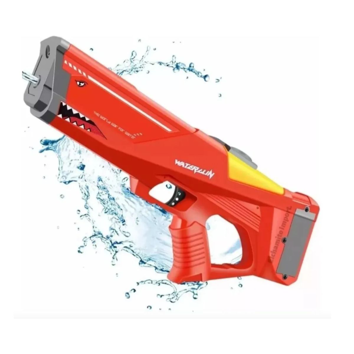 GENERICO - Juguete de Agua Shark Power  Automática con Luces LED y Batería Recargable Color Rojo