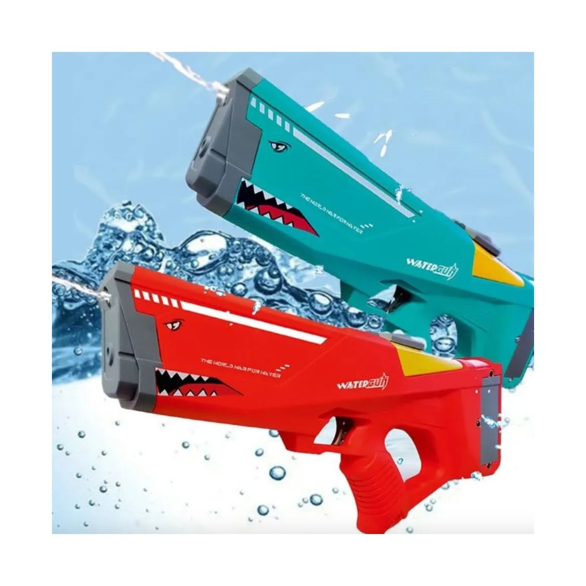 GENERICO - Juguete de Agua Shark Power  Automática con Luces LED y Batería Recargable Color Rojo