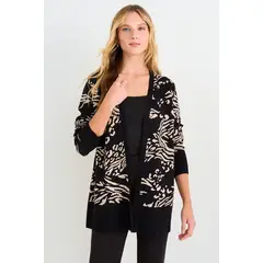 ASH - Cardigan Fantasia Largo Mujer Negro
