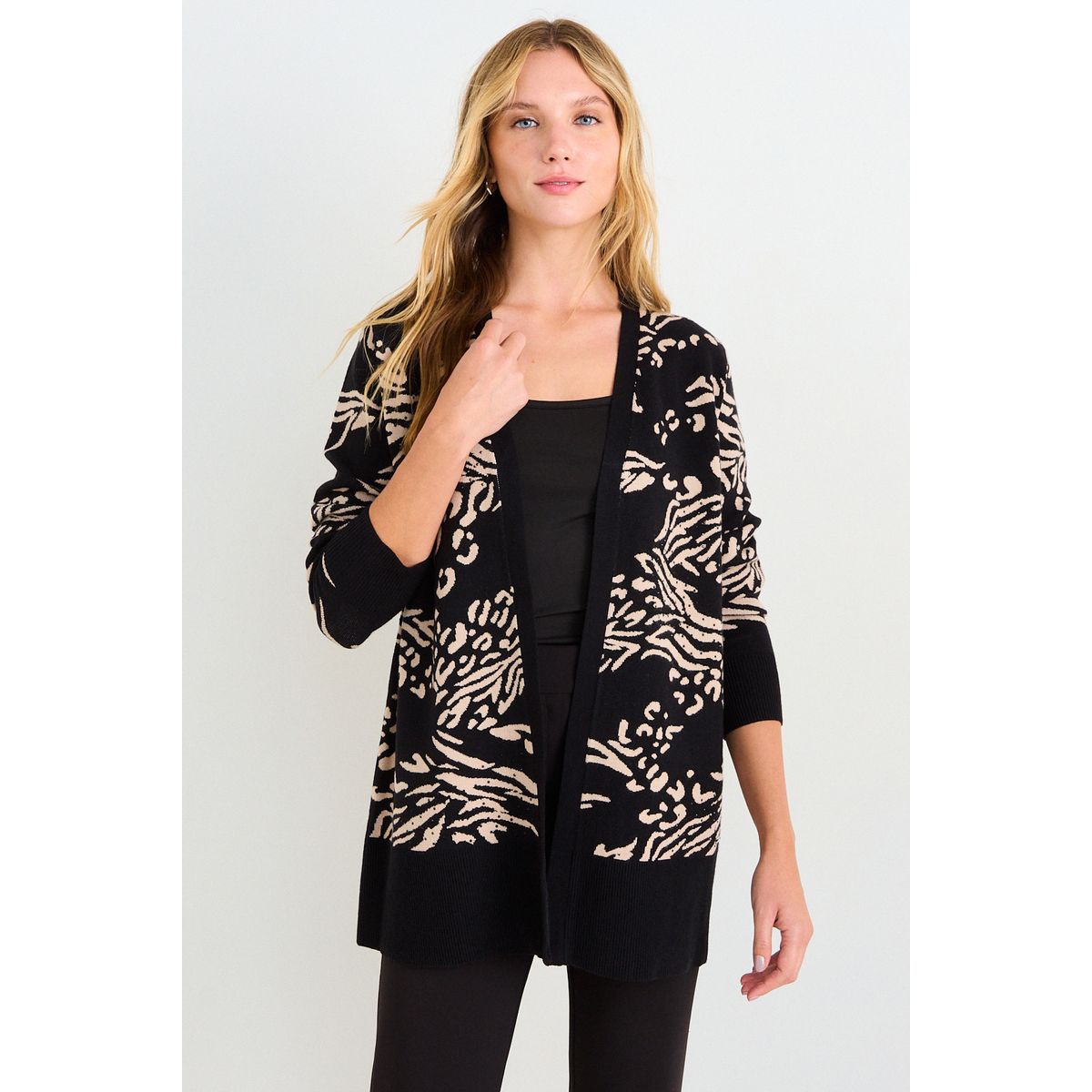 ASH - Cardigan Fantasia Largo Mujer Negro Ash