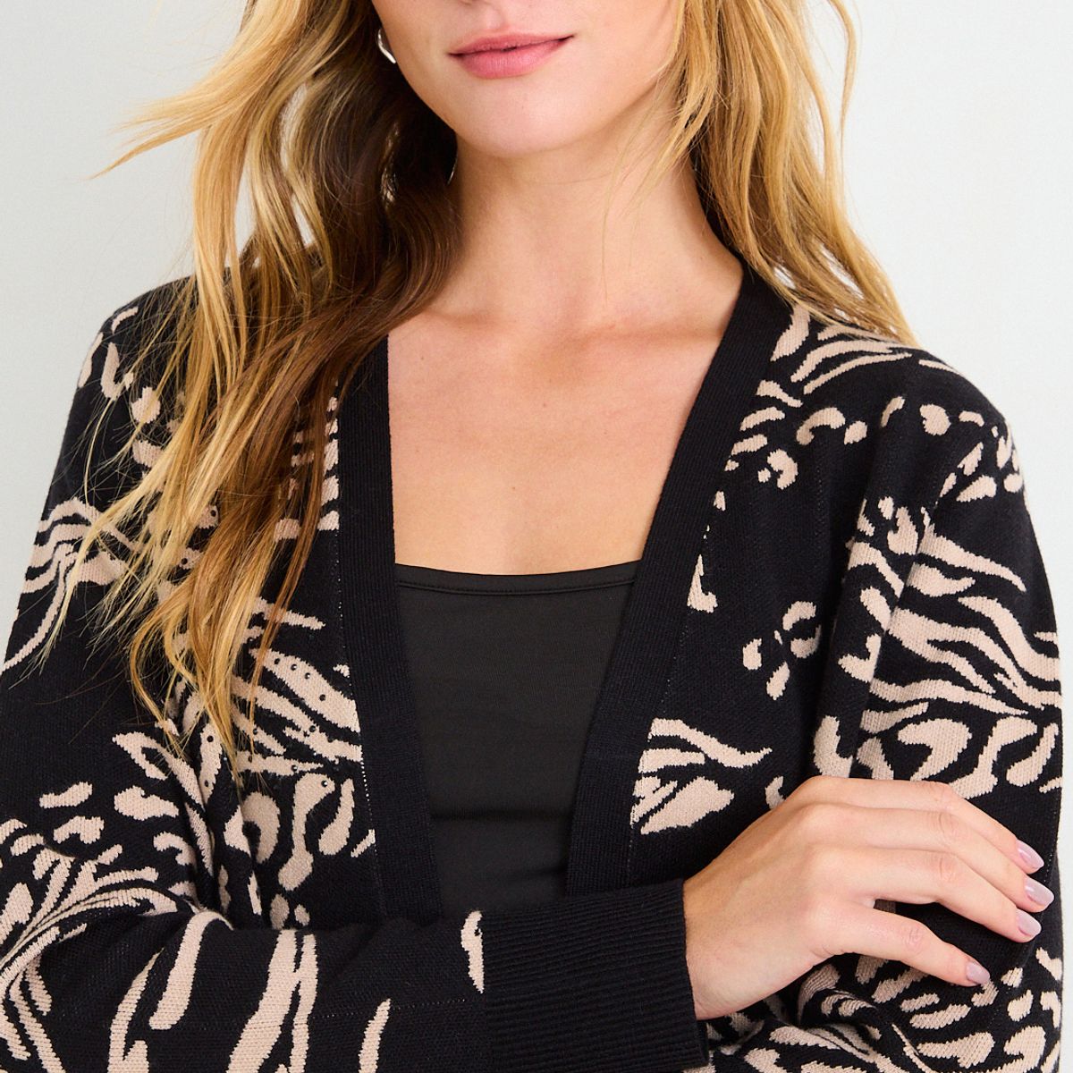 ASH - Cardigan Fantasia Largo Mujer Negro Ash