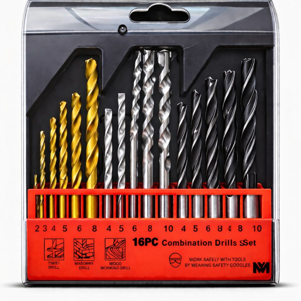 MCGREGOR MACHINES - Set de 16 unidades de brocas para Madera, Metal, Concreto