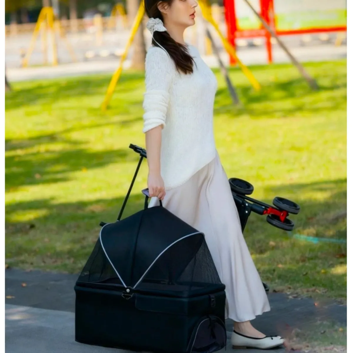 KIDSCOOL - Coche Para Mascotas Plegable Desmontable