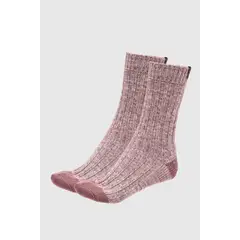 WILD LAMA - Calcetín Outdoor Tepe Fibra de Origen Natural Rosa Viejo