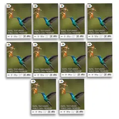 MALIK - 10x Papel Lino 260g A4 - 500 Hojas Textura Brillo Superior