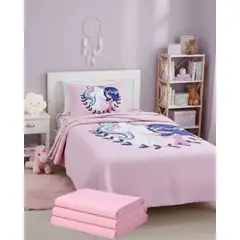 GENERICO - PACK CUBRECAMA SHERPA MAS SABANA DE POLAR PLAZA Y MEDIA