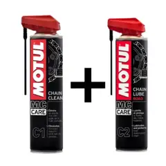 MOTUL - Pack Desengrasante C1 + Lubricante C2 Para Cadenas