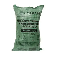 GENERICO - Lana mineral granulada climatización 5kg aislantes Cerram