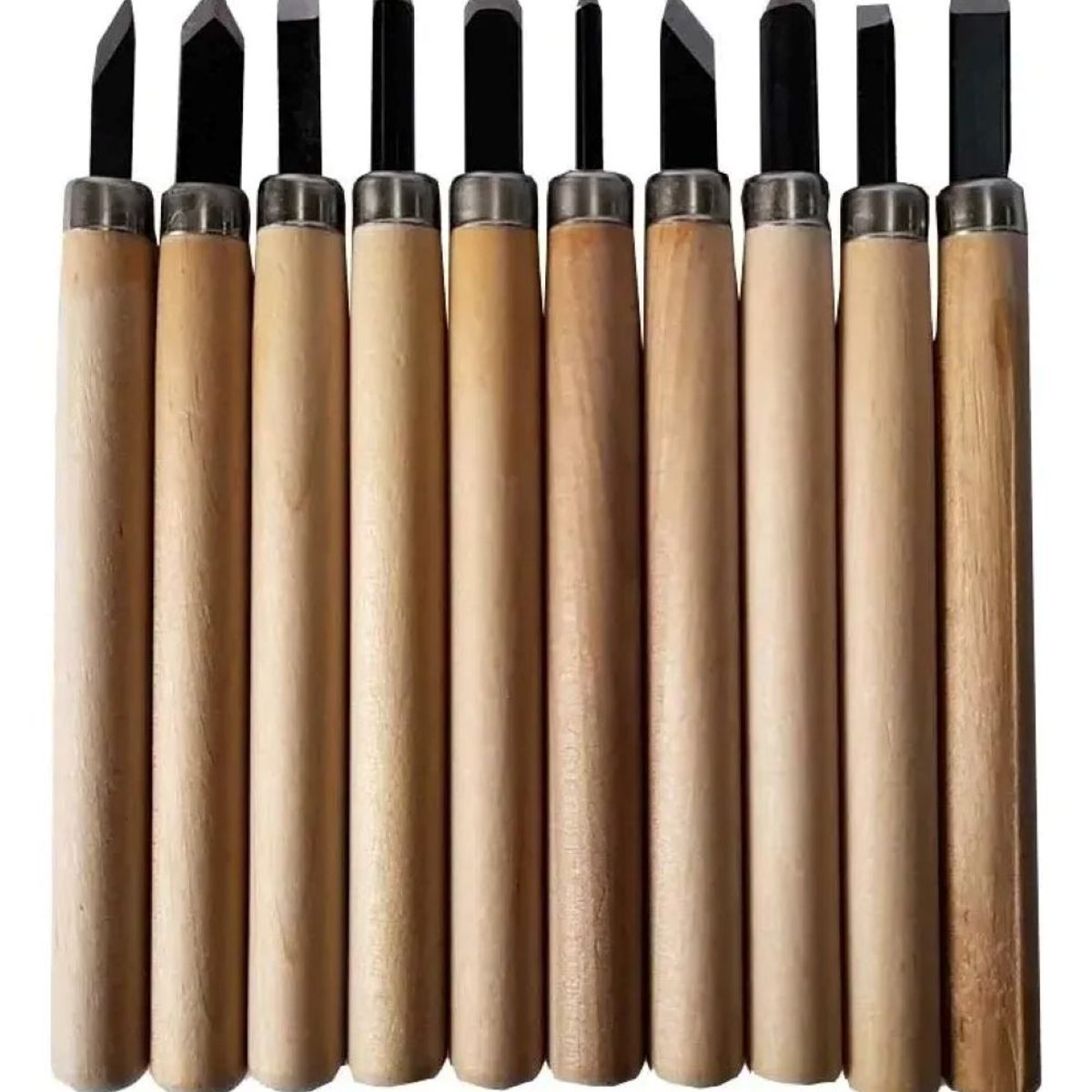 KAMASA - Set / Juego 10 Gubias De Carpintería Mango Madera Kamasa.