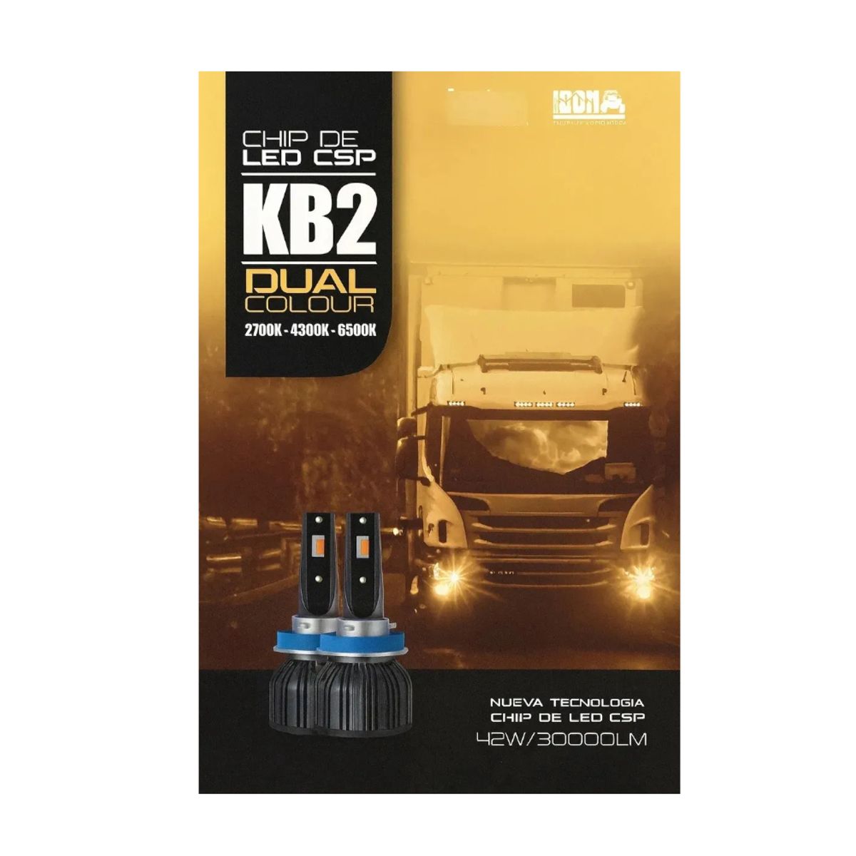 GENERICO - Kit Ampolletas Led Dakar Dual KB2 H4 3000 Lumenes 42W