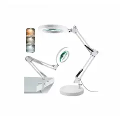 GENERICO - Lupa Lampara Led Con Brazo 2 En 1 3 Tonos De Luz