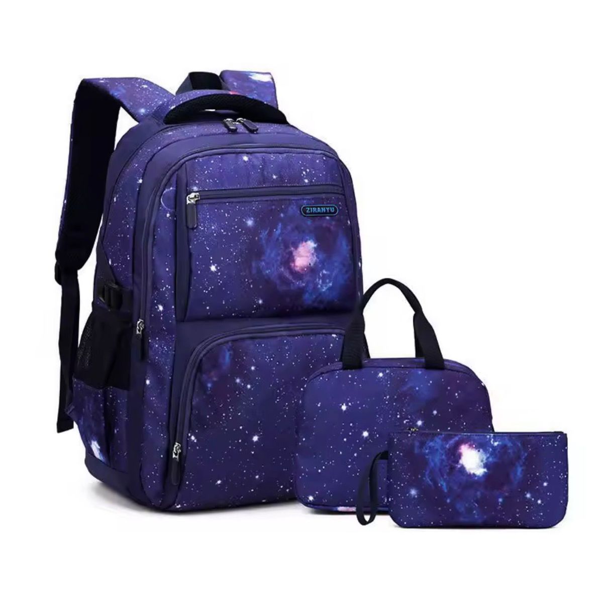 CARIBEE - Mochila Bolso Escolar + Lonchera+ Estuche
