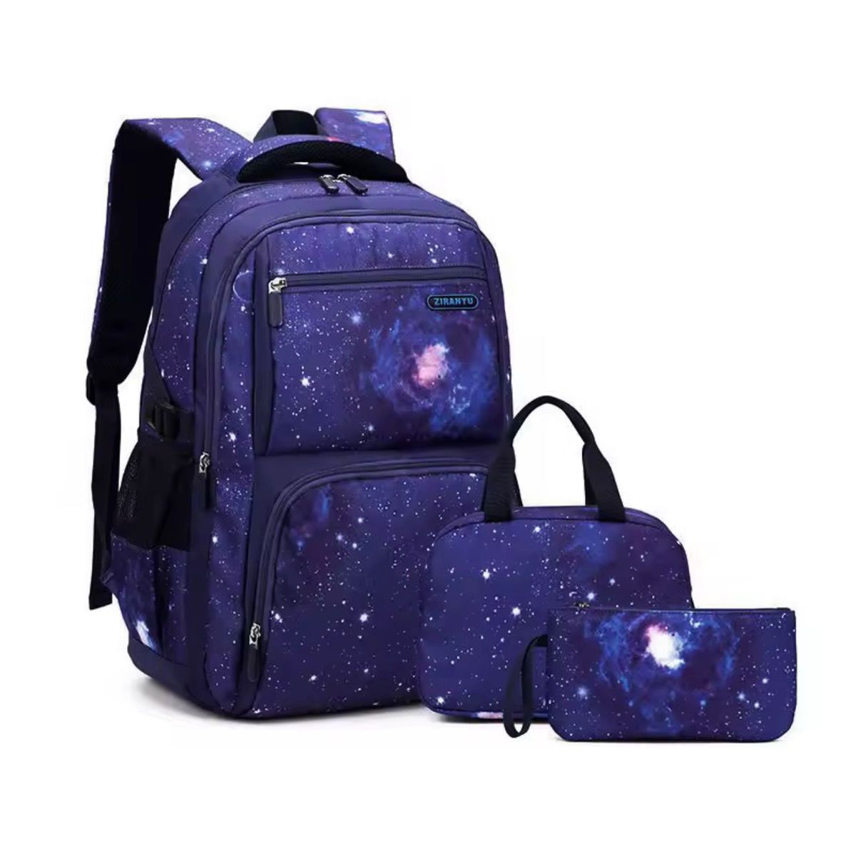 CARIBEE - Mochila Bolso Escolar + Lonchera+ Estuche