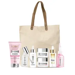 LOREAL PARIS - Rutina Anti-Manchas L'Oréal Paris Glycolic Bright 7 Productos + Bolso Tote FPS50