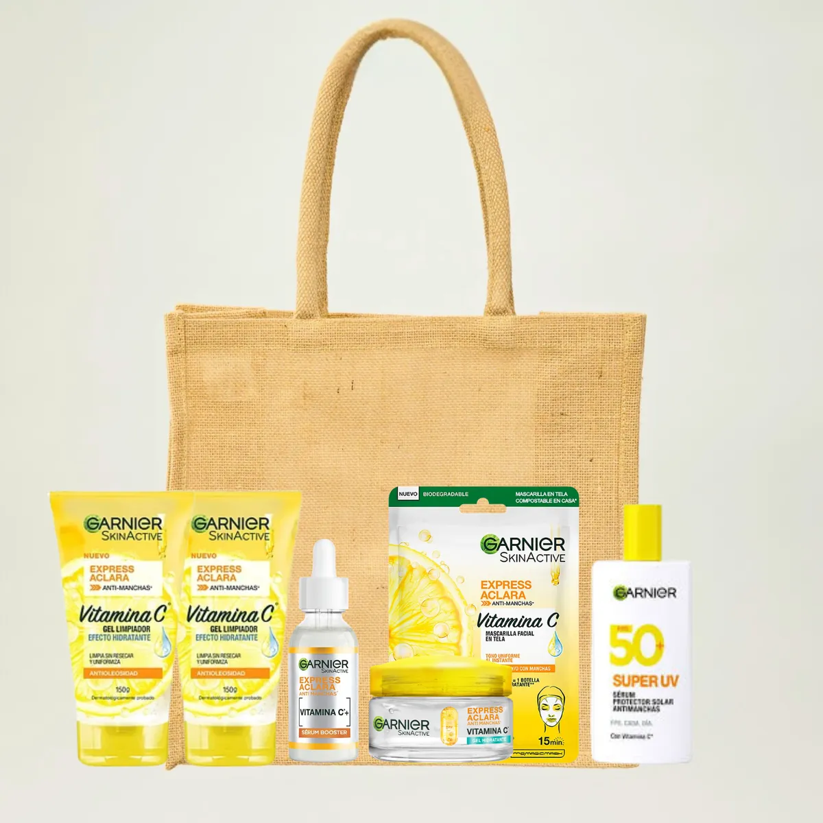 GARNIER - Rutina Anti-Manchas Vitamina C Garnier 6 Productos - Sérum + Hidratante + Super UV FPS50