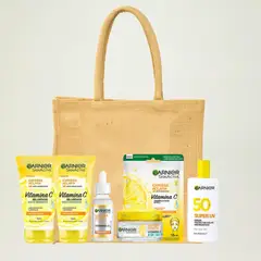 GARNIER - Rutina Anti-Manchas Vitamina C 6 Productos - Sérum + Hidratante + Super UV FPS50
