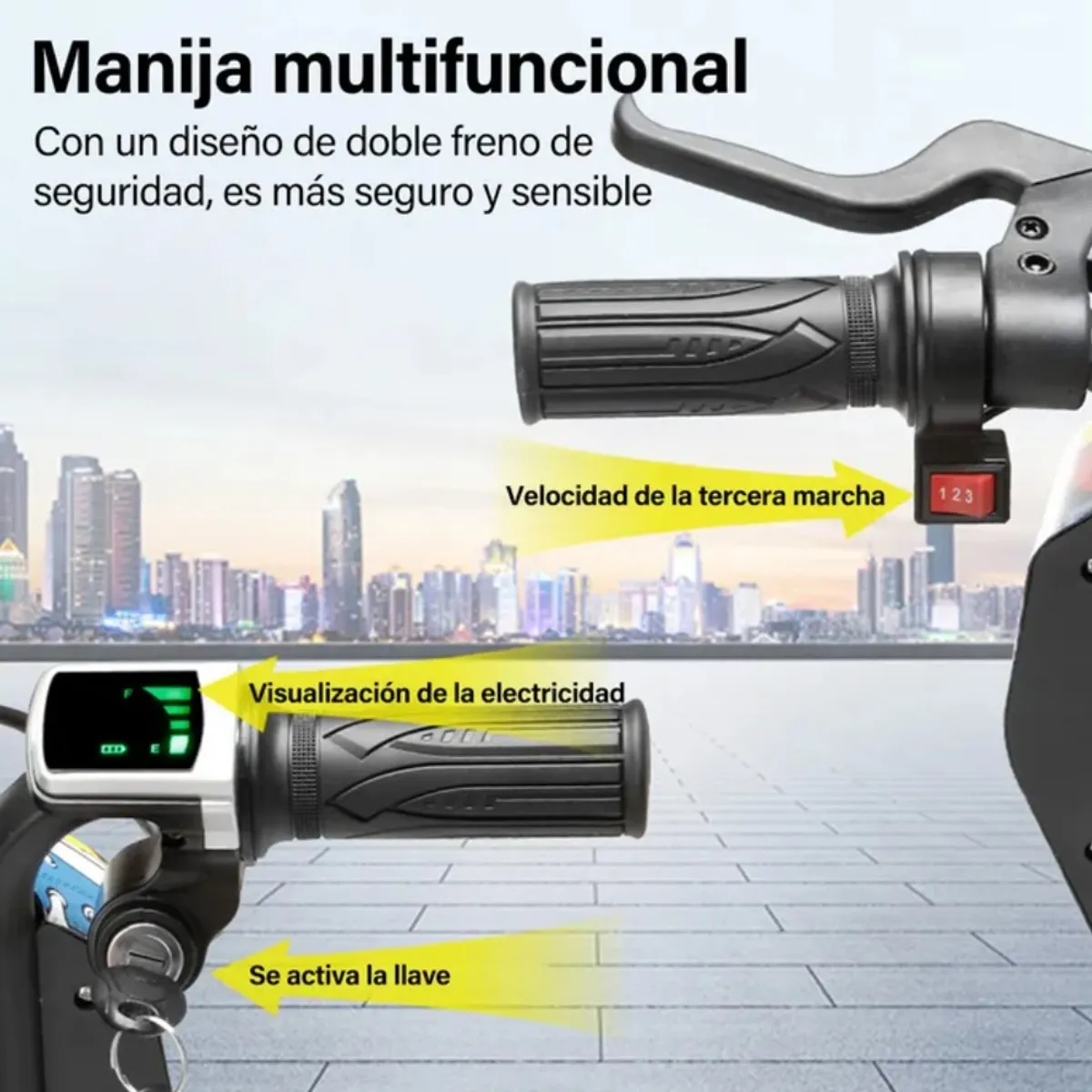 REMIFA - Triciclo Eléctrico Scooter 36v Cluces Y Bluetooth 15km