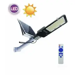 GENERICO - Foco Solar C/ Brazo De 1500 W 1216 Led C/ Una Placa De Metal Negro Blanco Cálido