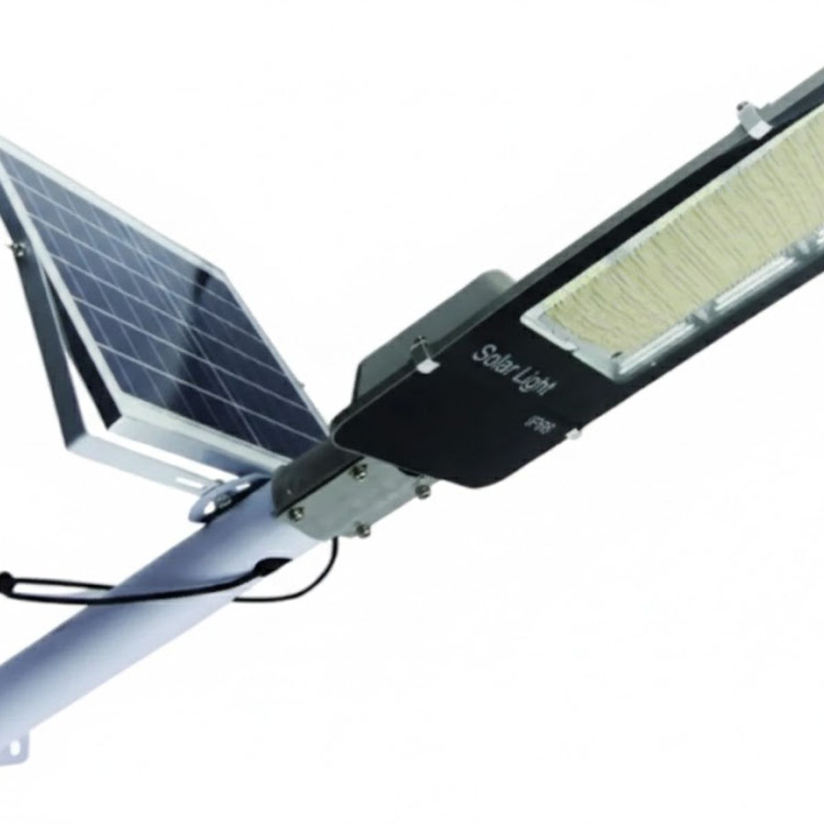 GENERICO - Foco Solar C/ Brazo De 1500 W 1216 Led C/ Una Placa De Metal Negro Blanco Cálido