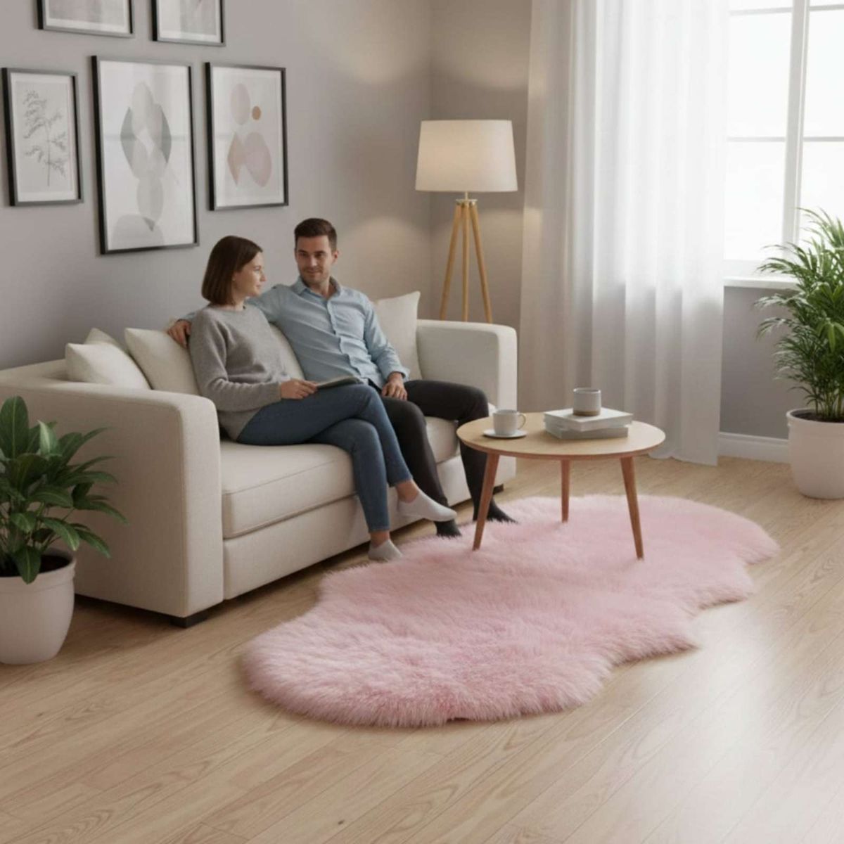 GENERICO - Alfombra peluda decorativa ultra suave
