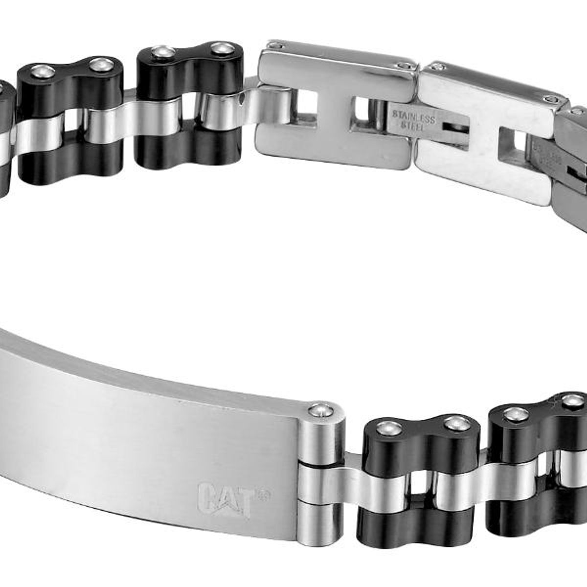 CAT - Pulsera de Hombre Cat J018B00121 Plateado-Negro