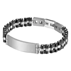 CAT - Pulsera de Hombre J018B00121 Plateado-Negro