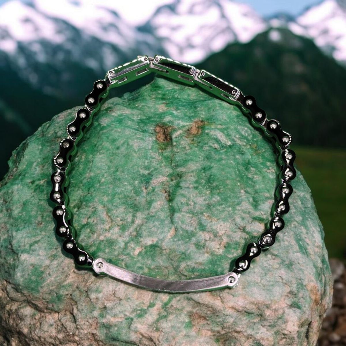 CAT - Pulsera de Hombre Cat J018B00121 Plateado-Negro
