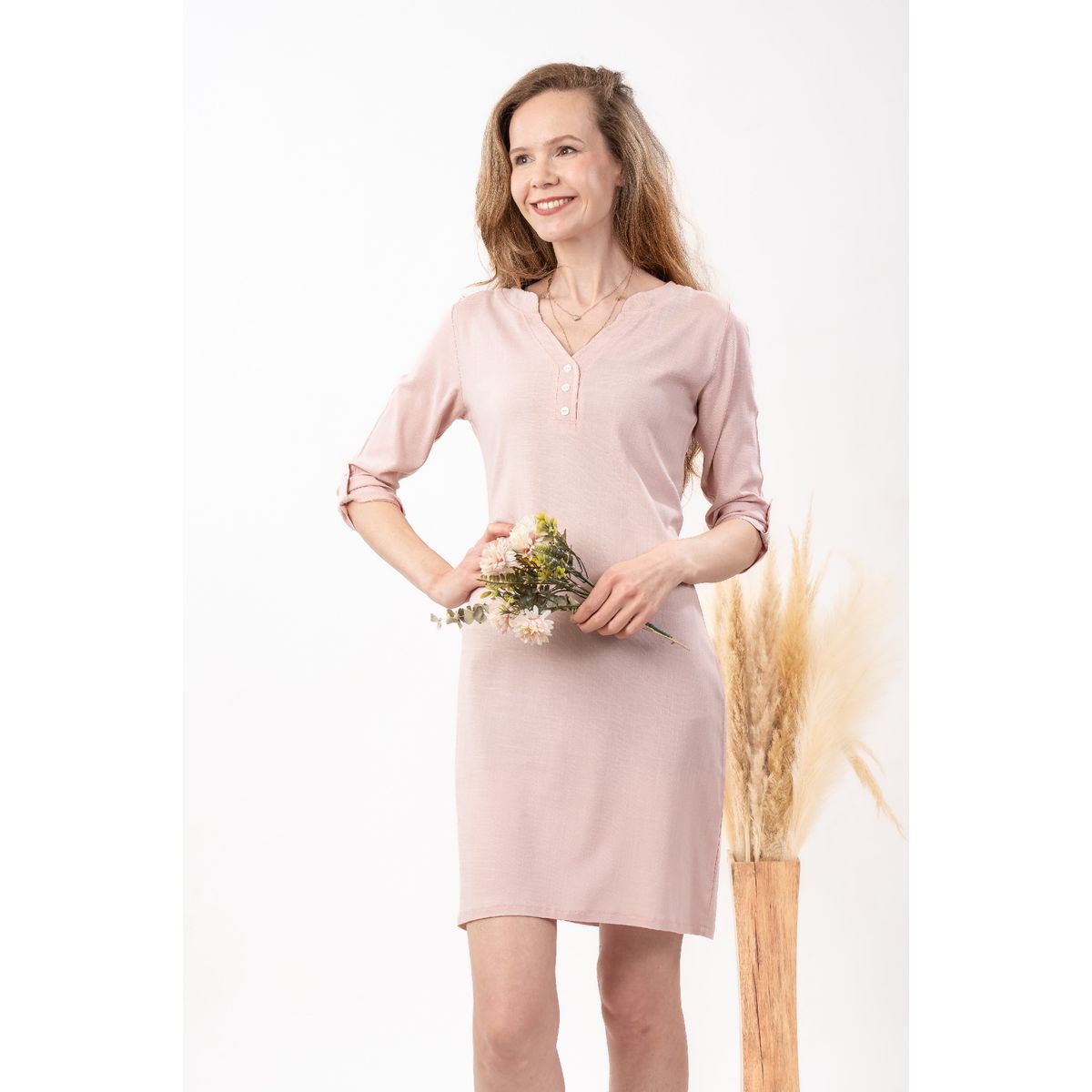 MAGENTA WOMAN - Vestido 19 Lino Rosa