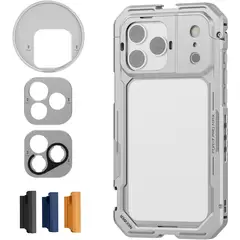 NEEWER - Jaula Rig Vlog Video Cage Para iPhone 17 Pro Max Carcasa Aleación Aluminio - Plata / No Para 17 Pro