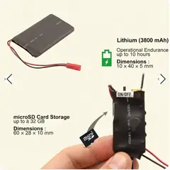 GEN - Cámara Espía Full Hd Botón Batería Larga Duración 12h Negro