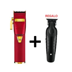 BABYLISS PRO - Maquina Cortapelo BabylissPro Rojo + Trimmer Kemei 2299 Regalo