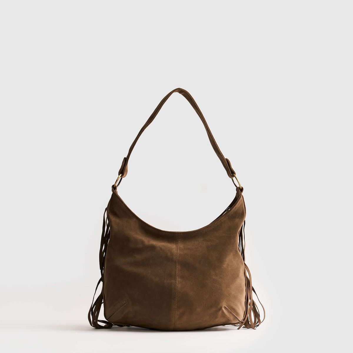 LOUNGE - Cartera De Hombro Medialuna Flecos Boho LOUNGE