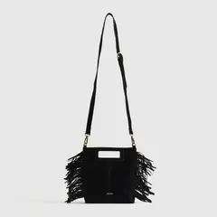 LOUNGE - Cartera De Hombro Cuadrada Flecos Boho