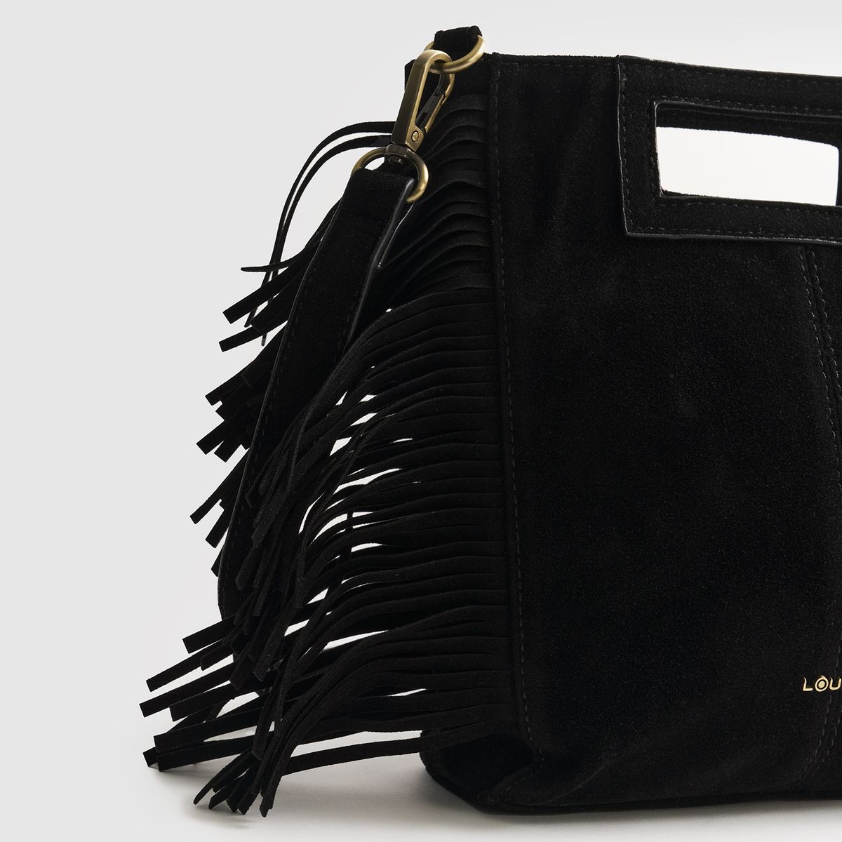 LOUNGE - Cartera De Hombro Cuadrada Flecos Boho LOUNGE
