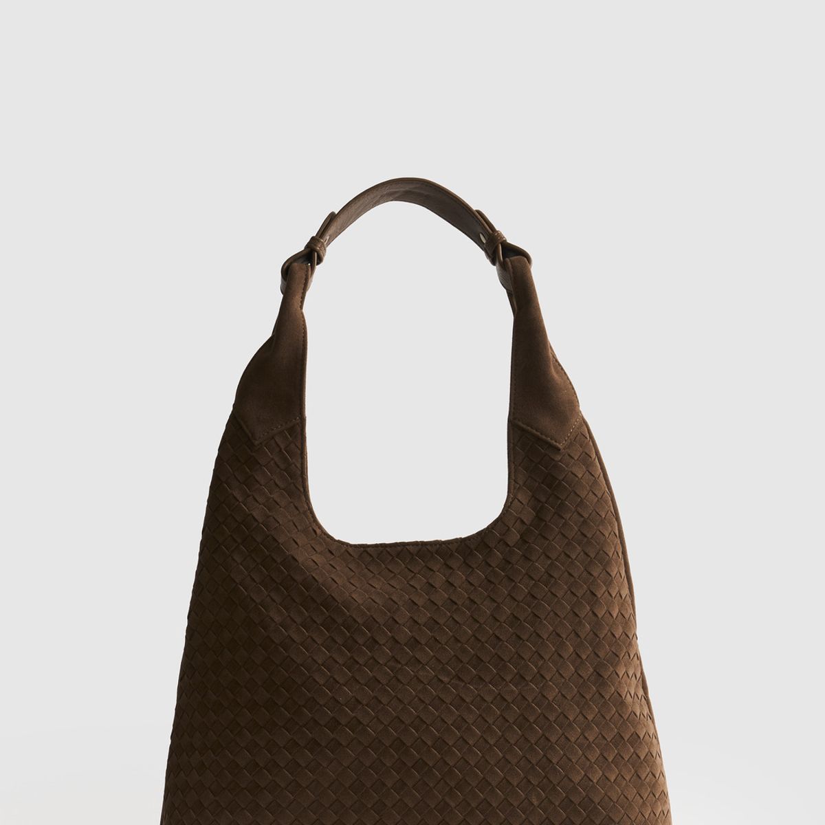 LOUNGE - Cartera De Hombro Medialuna Tejida Woman LOUNGE