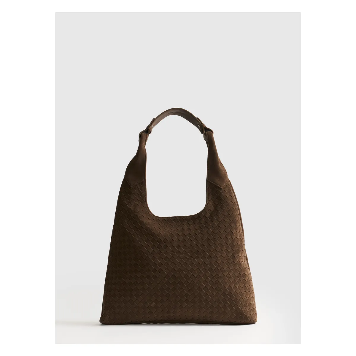 LOUNGE - Cartera De Hombro Medialuna Tejida Woman LOUNGE