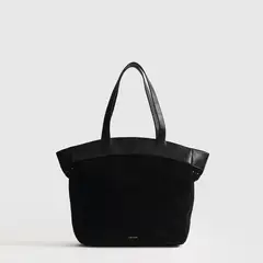 LOUNGE - Cartera Tote Tachas Fake Suede