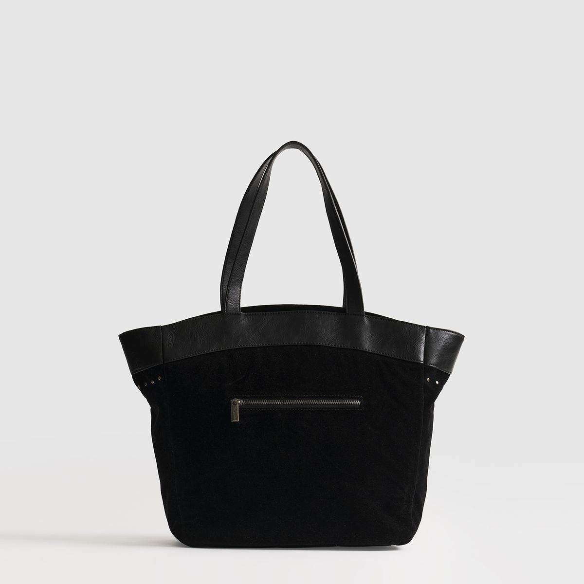 LOUNGE - Cartera Tote Tachas Fake Suede LOUNGE