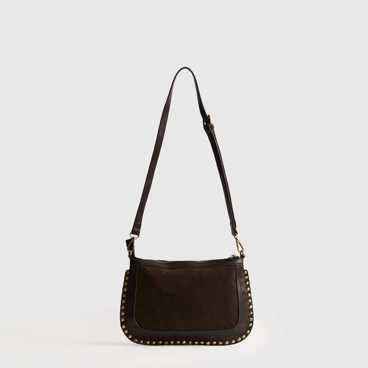 LOUNGE - Cartera De Hombro Tachas Fake Suede LOUNGE