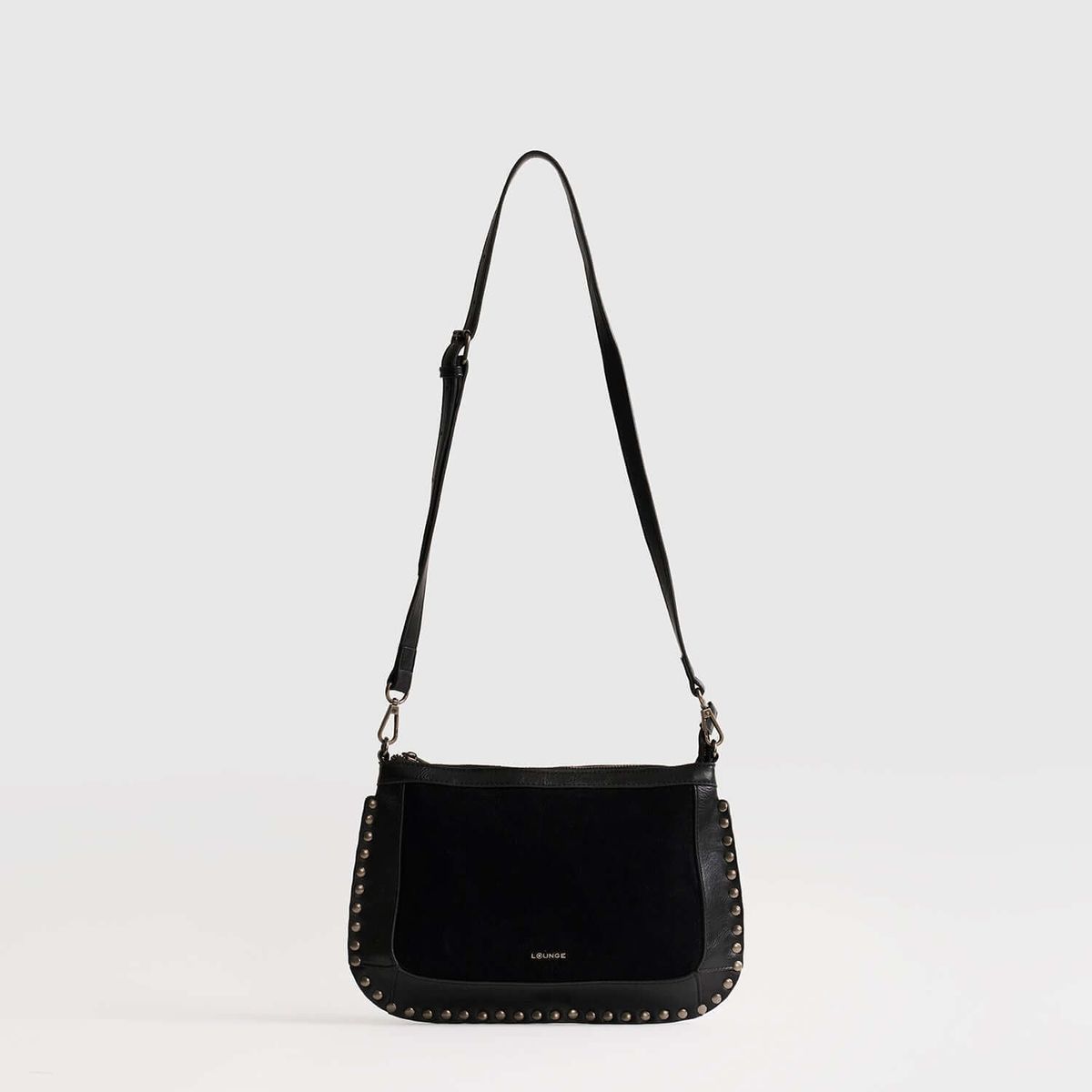 LOUNGE - Cartera De Hombro Tachas Fake Suede LOUNGE