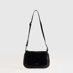 LOUNGE - Cartera De Hombro Tachas Fake Suede