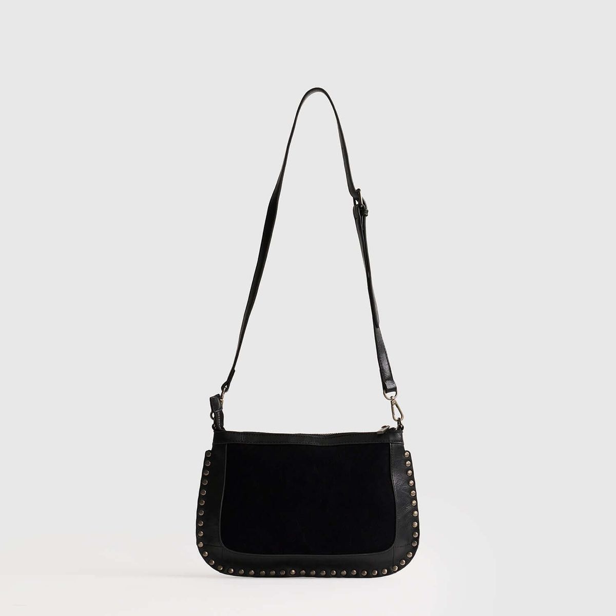 LOUNGE - Cartera De Hombro Tachas Fake Suede LOUNGE