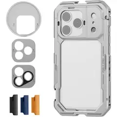 NEEWER - Jaula Rig Vlog Video Cage Para iPhone 17 Pro Carcasa Aleación Aluminio - Plata / No Para 17 Pro Max