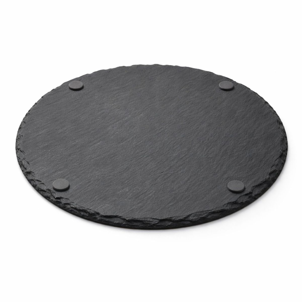 GENERICO - Plato Piedra Redondo  Plato Pizarra Circular 30cm Sushi, Picoteo