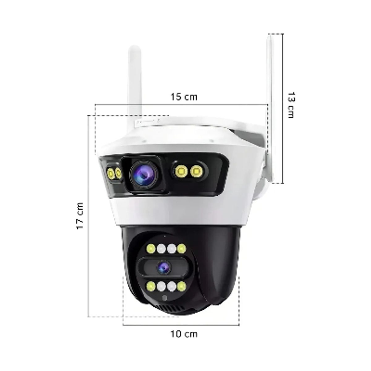 GENERICO - Cámara Doble Exterior Wifi Ip66 Motorizada 1080p Blanco