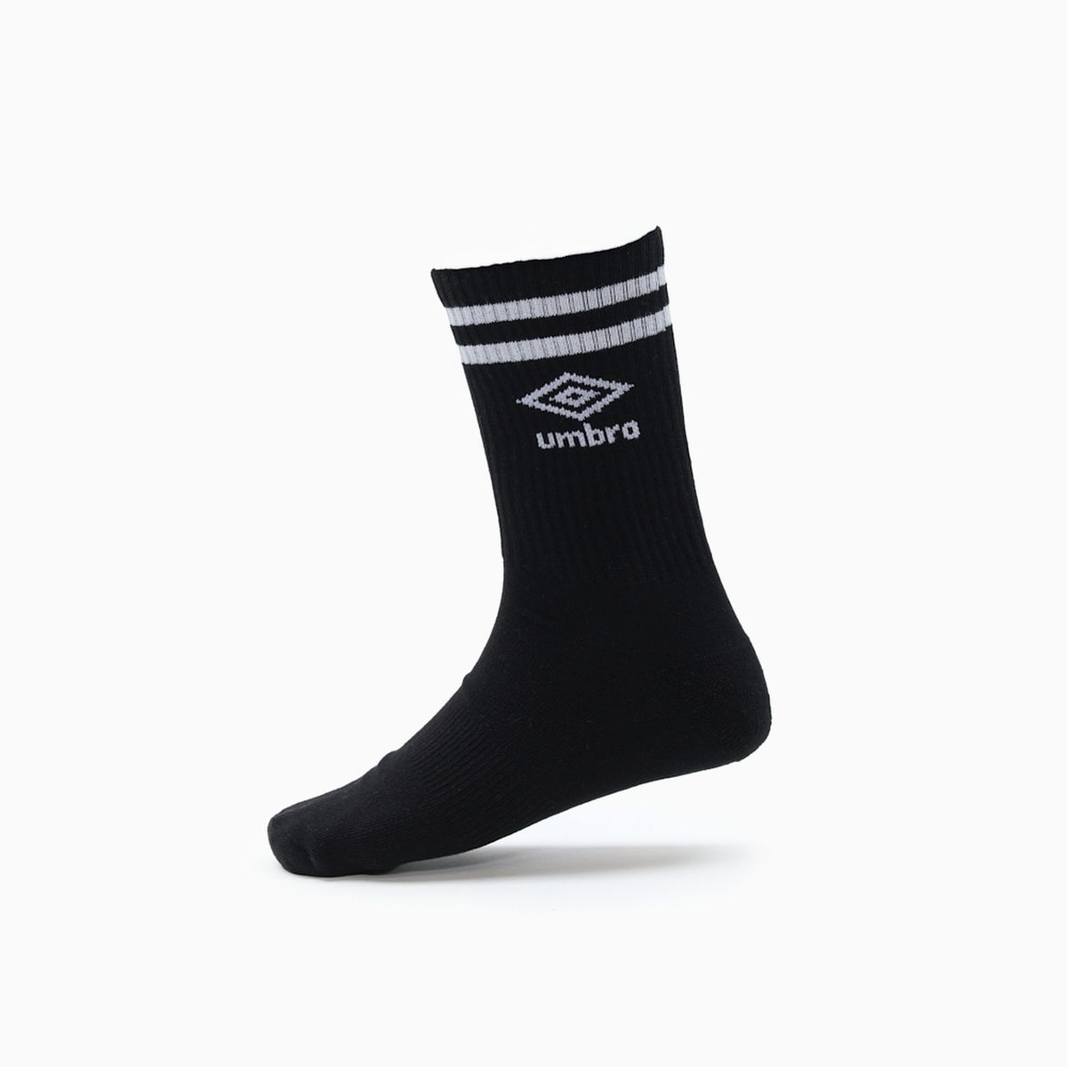 UMBRO - Calcetines Umbro 2Pack Mid Calf Lines Unisex Blanco/Negro