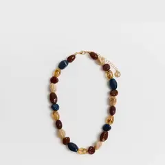 LOUNGE - Collar Mujer Piedras Transparentes Resina